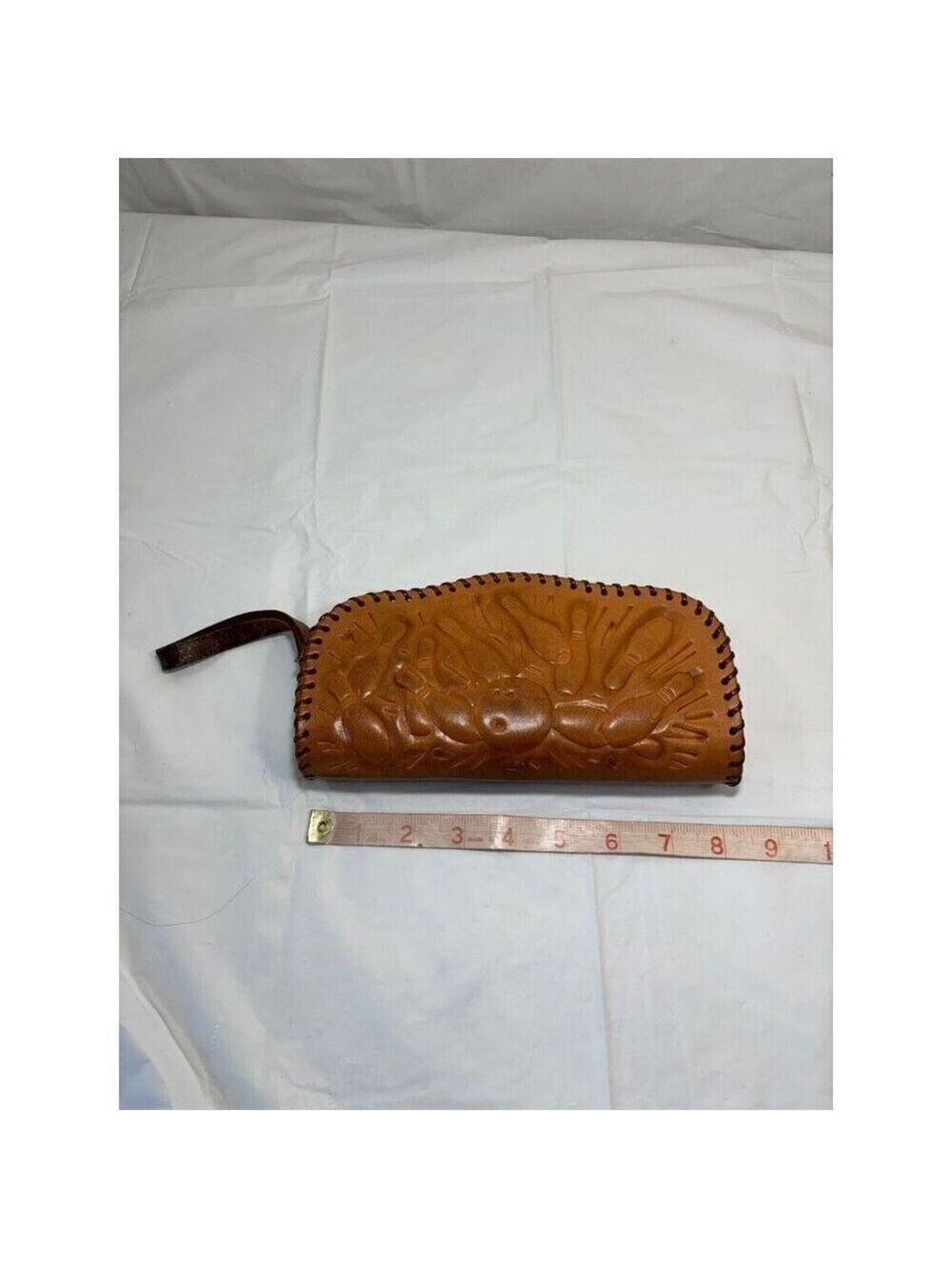 Yellowstone Park Vintage Leather Tooled Clutch Purse